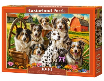 Castorland - Happy Dogs in the Countryside - 1000 Stukjes 2