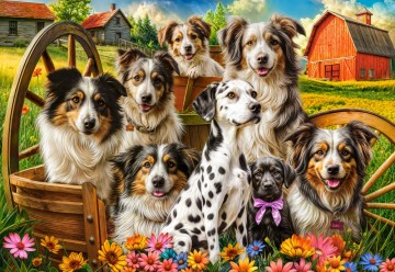 Castorland - Happy Dogs in the Countryside - 1000 Stukjes