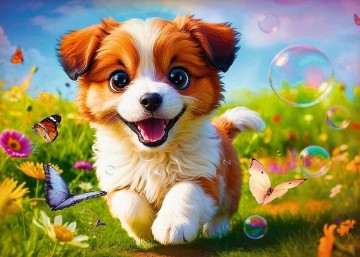 Trefl - Happy Puppy - 500 Stukjes