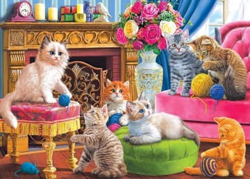 RoseArt - Kittens by the Fireplace - 1000 Stukjes