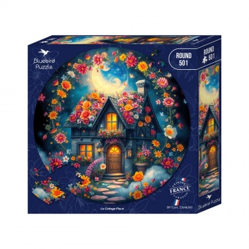 Bluebird Puzzle - Le Cottage Fleuri - 500 Stukjes 2