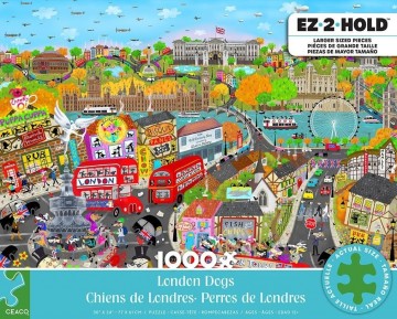 Ceaco - London Dogs - 1000 Stukjes Easy Grip Schade 2 - 3