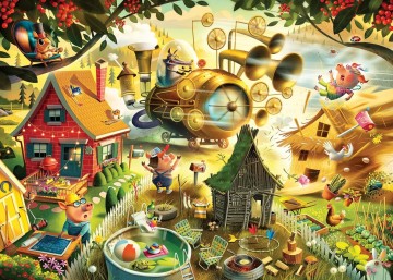 Ravensburger - Look Out Little Pigs - 1000 Stukjes Schade