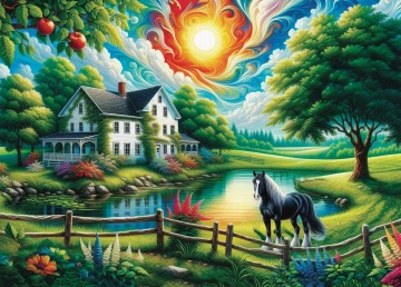 JaCaRou Puzzle - Majestic Black Beauty - 1000 Stukjes