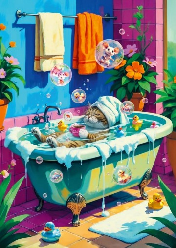 Trefl - Meow, Relax, Repeat...... - 1000 Stukjes
