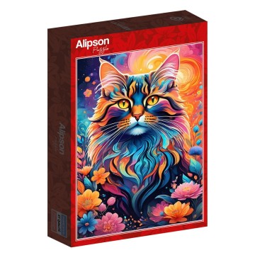 Alipson Puzzle - Multicoloured Cat - 1000 Stukjes 2