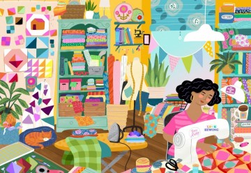 Pieces & Peace - My Happy Place is in the Sewing Room - 1000 Stukjes