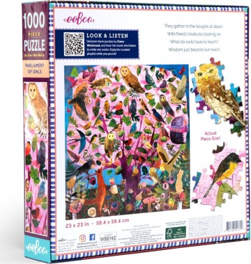 EeBoo - Parliament of Owls - 1000 Stukjes 4