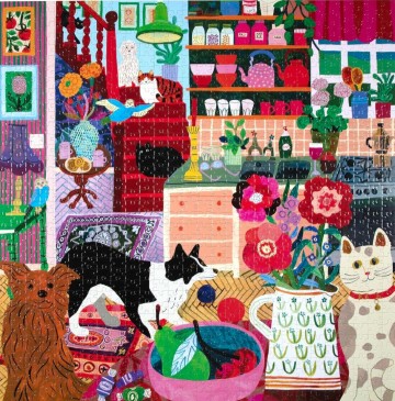 EeBoo - Pets in the Kitchen - 1000 Stukjes