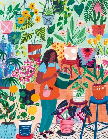 Pieces & Peace - Plant Lady - 1000 Stukjes