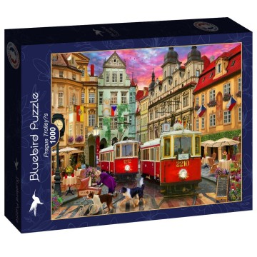 Bluebird Puzzle - Prague Trolley's - 1000 Stukjes 2