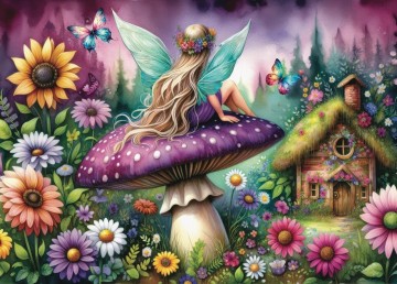 JaCaRou Puzzle - Purple Mushroom Rest - 1000 Stukjes