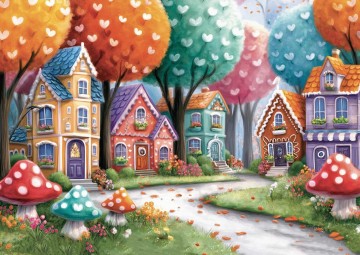 Delfy Puzzle - Rainbow Colored Street - 1000 Stukjes