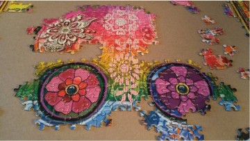 JaCaRou Puzzle - Rainbow Skull - 1000 Stukjes 4