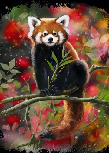 Alipson - Red Panda Sits on a Branch - 1000 Stukjes