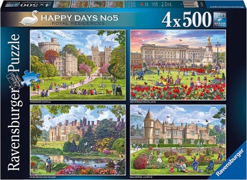 Ravensburger - Royal Residences - 4 x 500 Stukjes