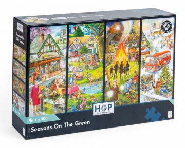 The House of Puzzles - Seasons on the Green - 4 x 500 Stukjes 2