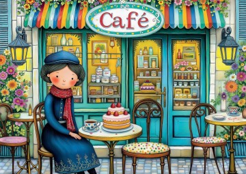 Delfy Puzzle - Small Paris Café - 1000 Stukjes