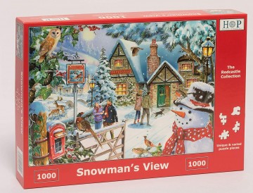 The House of Puzzles - Snowman's View - 1000 Stukjes 2