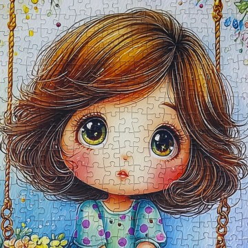 Delfy Puzzle - Swing Among Blossoms - 1000 Stukjes 3