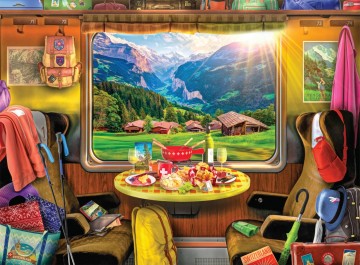 Buffalo Games - Swiss Train Ride - 1000 Stukjes
