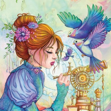 Grafika - La Fille Aux Oiseaux - 1024 Stukjes