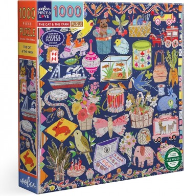 EeBoo - The Cat & The Yarn - 1000 Stukjes 2