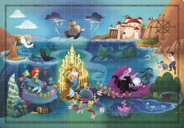 Clementoni - The Little Mermaid (Story Maps) - 1000 Stukjes