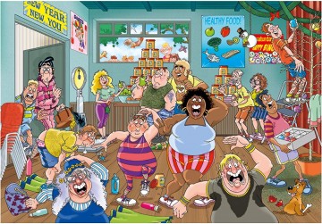 Jumbo - Wasgij Original 36 - New Year Resolutions! - 1000 Stukjes