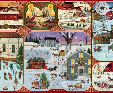 Buffalo Games Silver Select - Winter Collage - 2000 Stukjes 2